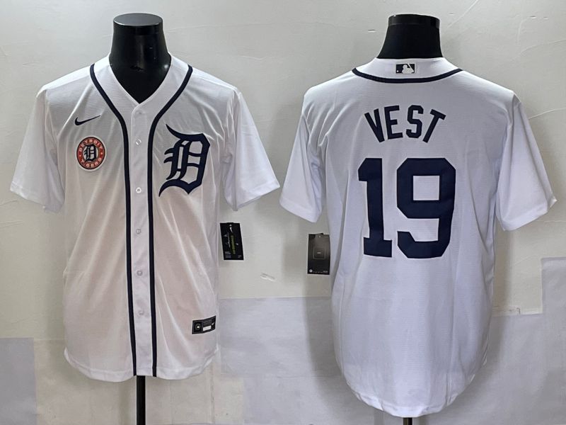 Men 2025 Detroit Tigers #19 Vest White Game Nike MLB Jersey style 9